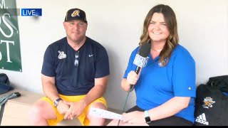 Lafayette Aviators Opening Day  Field Manager Interview [upl. by Eniledam]