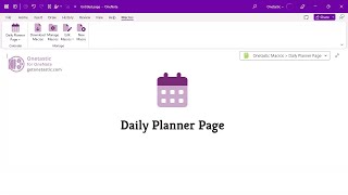 Create a Daily Planner Page in OneNote [upl. by Lucius]