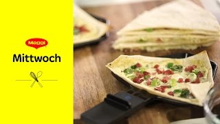 Schnelles Flammkuchen Raclette Rezept  MAGGI Mittwoch [upl. by Michey]