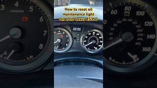 How to reset your oil maintenance light  Oil life on 2010 Lexus ES350 resetoillife lexus [upl. by Canty]