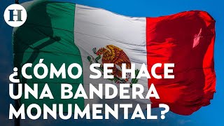 Día de la Bandera Banderas monumentales pueden tardar hasta 20 días en confeccionarse [upl. by Nicolle]