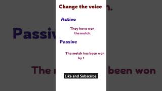 Active Voice to Passive Voice Change of voice part 2English Grammar english activepassivevoice [upl. by Mill]