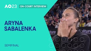 Aryna Sabalenka OnCourt Interview  Australian Open 2023 Semifinal [upl. by Aninad538]