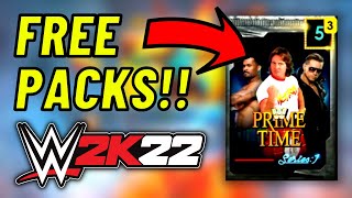 GET FREE PACKS WITH THIS CODE WWE 2K22 MyFaction [upl. by Edroi]