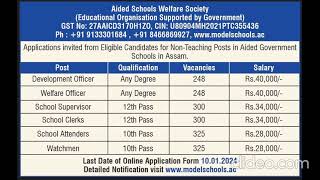 Aided Schools Welfare Society Recruitment [upl. by Carbo]