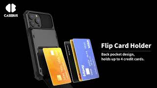 Casebus  Flip Hidden Pocket Wallet Phone Case  Card Slot Credit Card Holder Cover [upl. by Erdnaet]