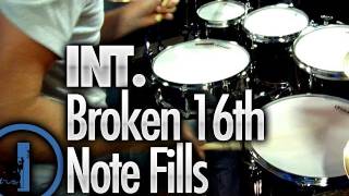 Broken 16th Note Drum Fills  Intermediate Drum Lessons [upl. by Renaldo640]