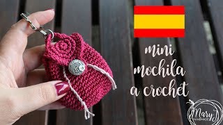 mini mochila tejida a crochet  MARYJ HANDMADE [upl. by Eniliuqcaj]