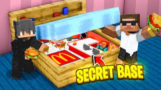 I Built a SECRET McDonalds in My Room Minecraftft junkeyy [upl. by Amlas]