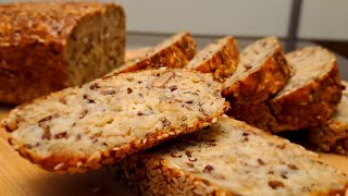 Fit CHLEB bez mąki ProBody z chrupiącą skórką w weekend na stole Szybko bez glutenu Bread recipe [upl. by Avlasor]