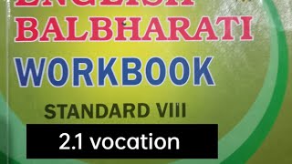 std8 english workbook lesson no 21 Vocation questions answers [upl. by Anavoj851]