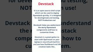 Devstack or Openstack [upl. by Notfol356]