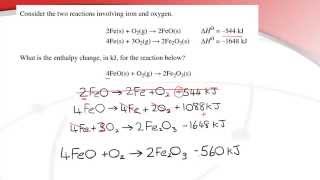 531 Determine the enthalpy change of a reaction using Hess law [upl. by Notsgnik]