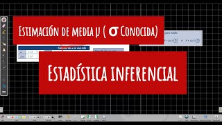 1 Estadística Inferencial Estimación de media µ  σ Conocida [upl. by Thoer602]