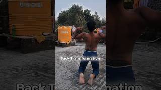 BACK TRANSFORMATION JOURNEY 🥶 shorts back transformation fitnessmotivation [upl. by Aysan]