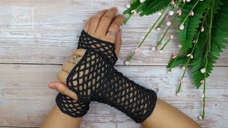 Crochet Lace Gloves To Go With Your Halloween Costume [upl. by Fai]