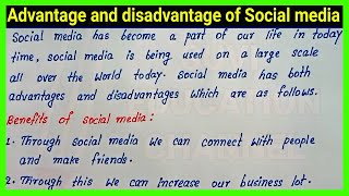 Advantage and disadvantage of Social media English essay writing  Write Social media English essay [upl. by Stephania]