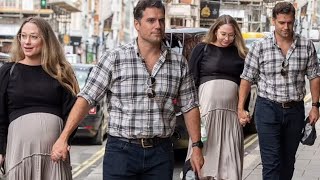 Natalie Viscuso Shows Off Her Baby Bump In London [upl. by Anoet579]