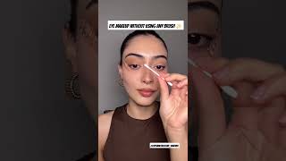 Makeup without using any brush 😱🤪 shorts makeup eyemakeup tutorial [upl. by Eremihc496]