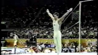 Vladimir Novikov URS  1988 Olympics  Compulsories  High Bar [upl. by Llennhoj]