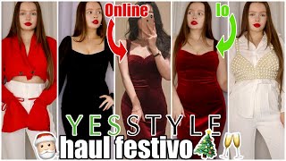 TRY ON HAUL YESSTYLE 🤩 CON IDEE OUTFIT PER NATALE E CAPODANNO 🎄✨ [upl. by Cid]