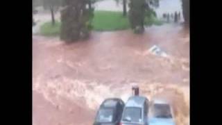 Amazing Toowoomba flash flooding video [upl. by Llenrahs]