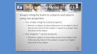 Biba Integrity Model [upl. by Nnaer]