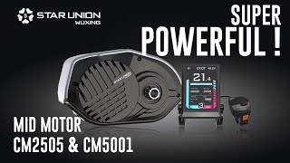 Star Union powerful ebike center motor system for 500W speed pedelec  CM2505 and CM5001 [upl. by Murvyn]