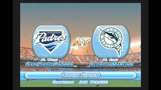 MLB Power Pros Wii Florida Marlins Season Game 30 SD  FLA [upl. by Hulbard704]