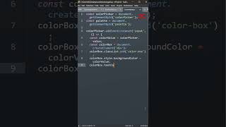 Color Picker Palette  HTML CSS JavaScript [upl. by Inahet]