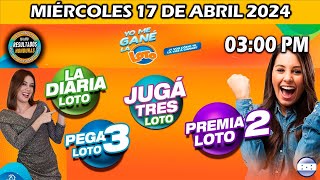 Sorteo 03 PM Loto Honduras La Diaria Pega 3 Premia 2 MIÉRCOLES 17 de abril 2024 ✅🥇🔥💰 [upl. by Charley]