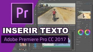 Como colocar texto Premiere Pro CC  Tutorial  NUNCA FOI TÃO RÁPIDO [upl. by Ailbert504]