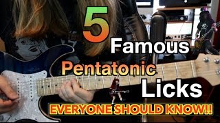 5 Famous Pentatonic Licks Everyone Should Know  With Tabs [upl. by Emerald828]