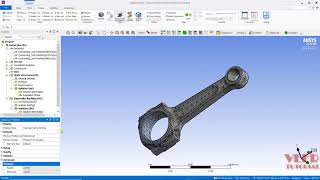 ANSYS Workbench  buckling analysis of connecting Rod [upl. by Ynahteb]