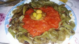 poivron et tomate friture فلفل وطماطيش أكلة الجزائريين المحبوبة [upl. by Karalynn195]