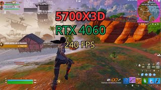 RTX 4060  Ryzen 7 5700x3d  Fortnite Performance Mode  Chapter 5  240FPS [upl. by Ahsemac146]