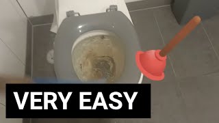 Blocked Drain 4  How to Unclog a Toilet  Blocked Toilet [upl. by Novyat]