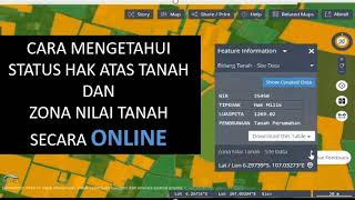 CARA MENGETAHUI STATUS HAK ATAS TANAH DAN ZONA NILAI TANAH SECARA ONLINE [upl. by Mireielle]