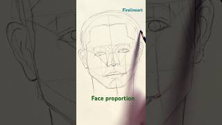 How to get PERFECT Face Proportions Drawing shorts shorts short youtubeshorts shortvideo art [upl. by Feigin727]