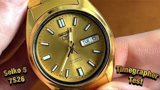 Timegrapher watch test Ceas Seiko 5 Automatic SNXS80J5 cu mecanism 7S26 [upl. by Allis656]