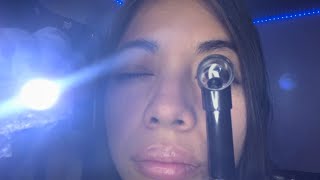 ASMR doctor examines your eyes 👩‍⚕️🧤🔦 up close medical roleplay [upl. by Sellihca]