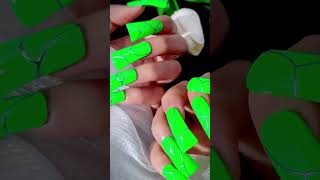 Step into the spotlight with short nails in bright neon colors  Nail art  nail Design [upl. by Assennev]