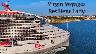 Virgin Voyages Resilient Lady Leaving Portsmouth Harbour 27082024 [upl. by Andie]