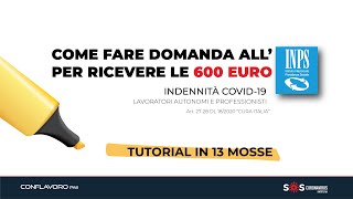 VIDEO TUTORIAL INPS RICHIESTA 600 EURO 1 APRILE 2020 [upl. by Surat990]