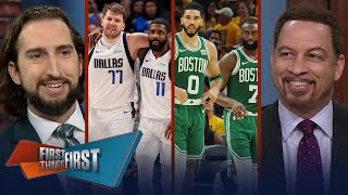 Celtics claim there’s no stopping Luka Kyrie amp Tatum eyes second chance  NBA  FIRST THINGS FIRST [upl. by Ahsaret]