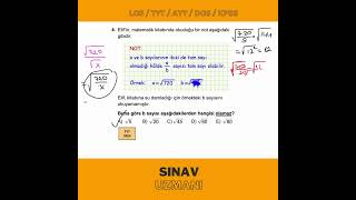2024 TYT Matematik Köklü Sayılar Çıkmış Soru Çözümü 💯 [upl. by Ezalb]