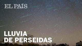 TIMELAPSE La lluvia de estrellas de las PERSEIDAS en un minuto [upl. by Aneeg604]