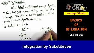 Class 11 Physics  Basics of Integration  3 Integration by Substitution  For JEE amp NEET [upl. by Yuri]