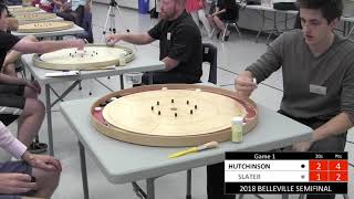 Crokinole 2018 Belleville Semifinal  Slater v Hutchinson [upl. by Siriso411]