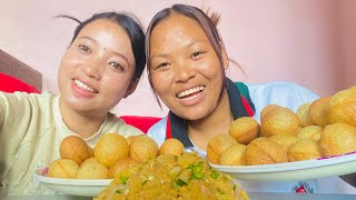 Mero YouTube channel ma pahilo patak sathi sang panipuri challenge😝🤓 [upl. by Johanna]